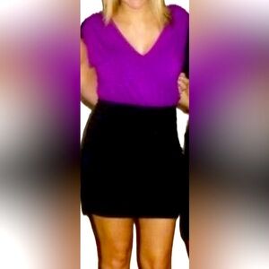 Express purple and black bandage dress